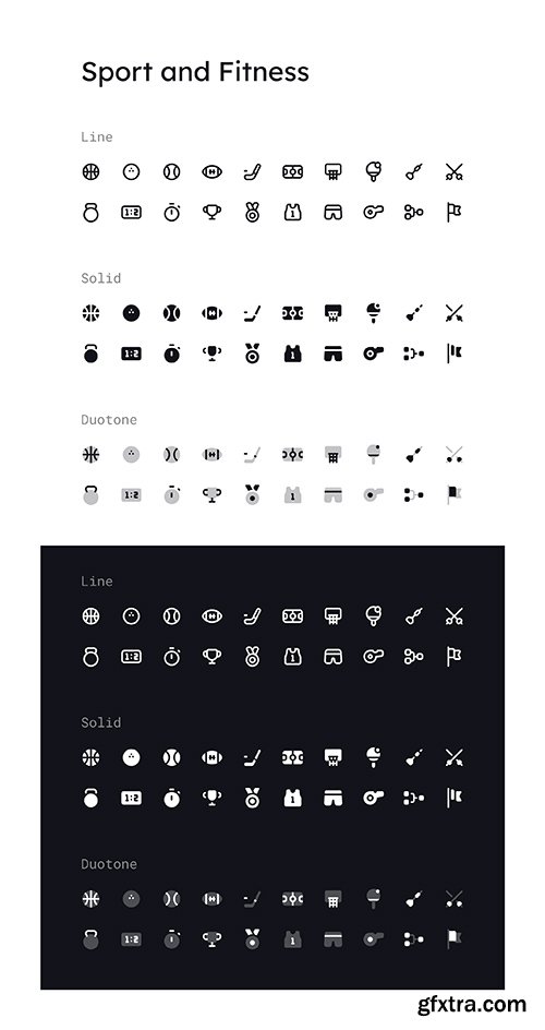 Sport and Fitness Icon Set