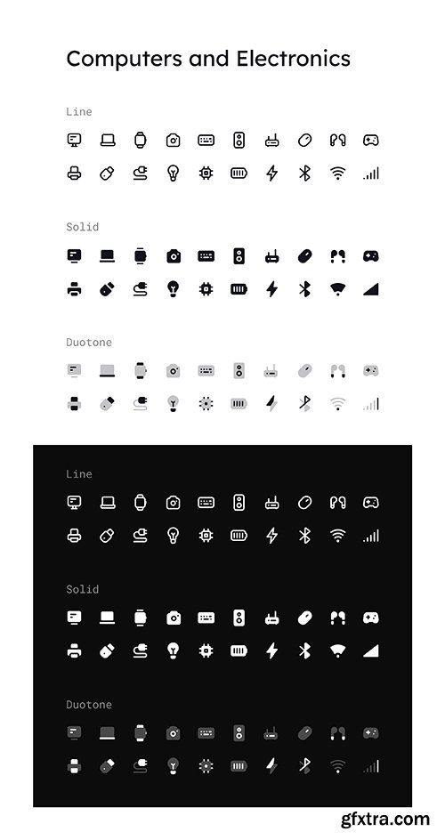 Computers and Electronics Icon Set