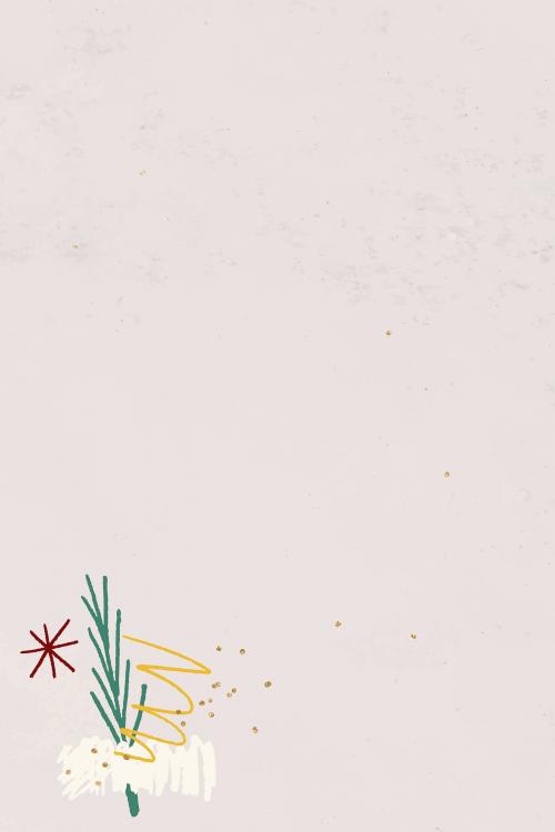 Christmas scribble pattern background vector - 1228130