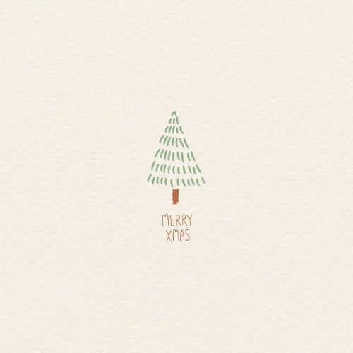 Christmas elements on beige background vector - 1228178