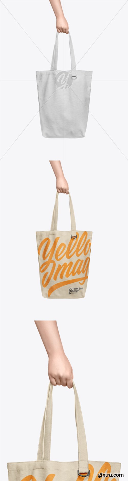 Cotton Bag in a Hand Mockup 56802