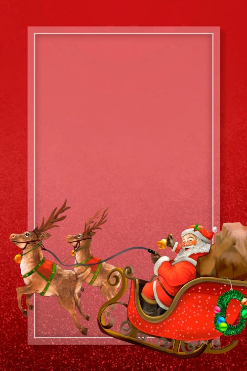 Christmas vintage frame design vector - 1228861