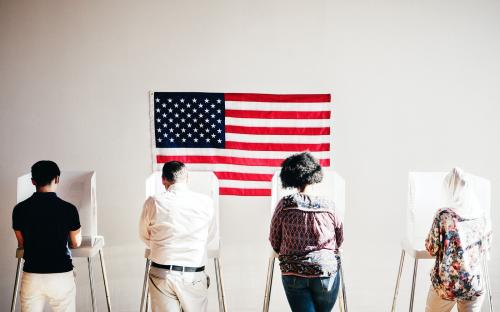 American at a polling booth - 2028477