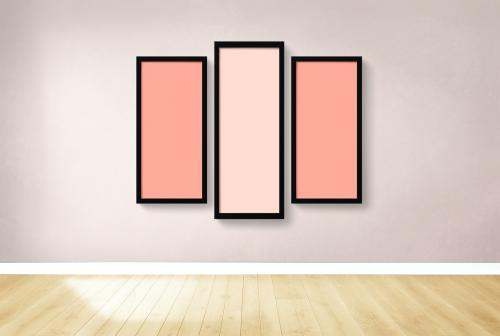 Pink frame mockup against a wal - 585979