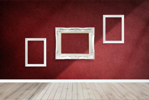 Luxurious baroque frame mockups on a wall - 585983