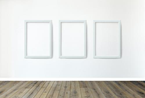 Frame mockups on a white wall - 585986