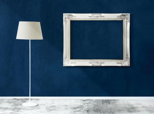 Frame mockup in a room with a lamp - 585990