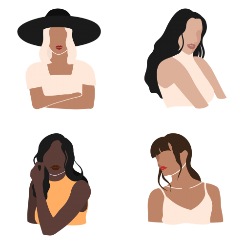 Female social media influencers collection transparent png - 2034061