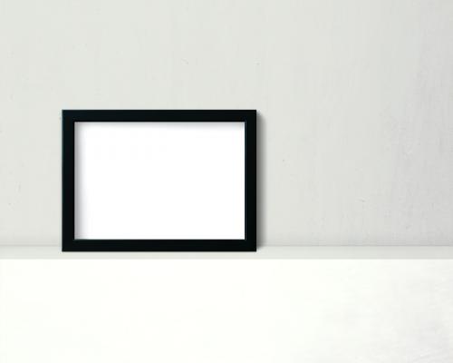 Black frame mockup against a wall - 586009