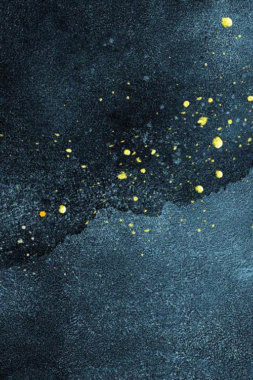 Gold splatter on dark blue texture background illustration - 2040901