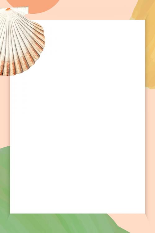 Clam shell pattern on white background vector - 1219373