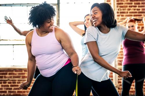 Cheerful active women in a dance class - 2041667