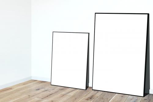 Frame mockups against a white wall - 586038