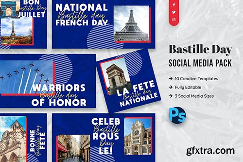 Bastille Day Social Media Template