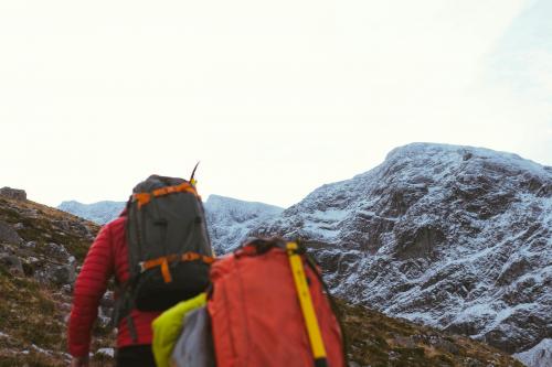 Hikers on a mountain in winter - 2097953