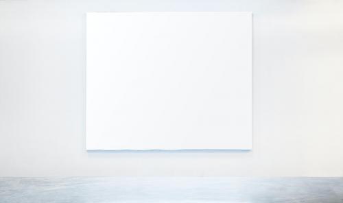 White frame mockup on a white wall - 586154