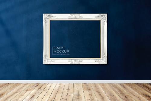 Luxurious baroque frame mockup on a wall - 586158