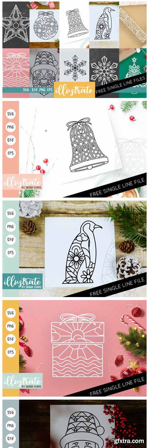 Christmas Mandala Bundle Cut Files 4210369