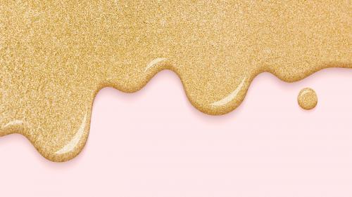 Dripping creamy glitter golden background vector - 1226215