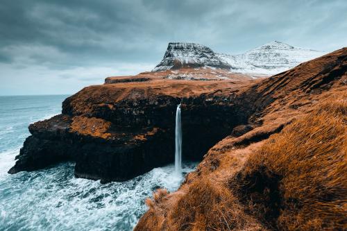 View of natural highland waterfall - 2208586