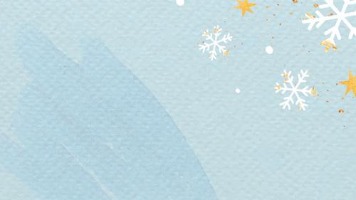 White snowflakes on light blue background vector - 1227285