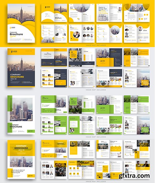 Multipage brochure template layout 