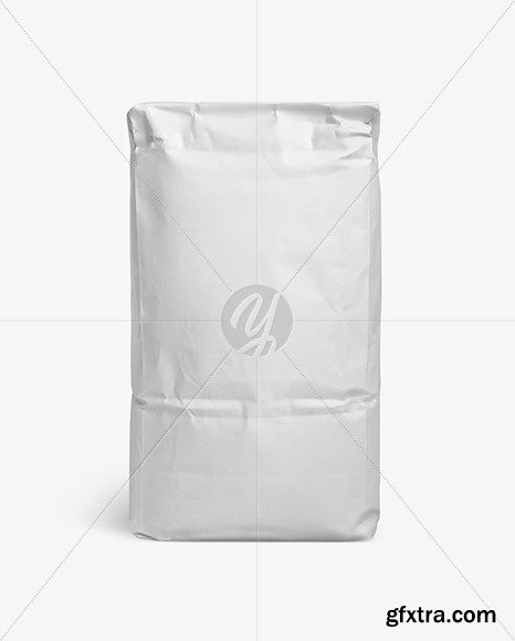 Paper Flour Bag Mockup - Front View 61238