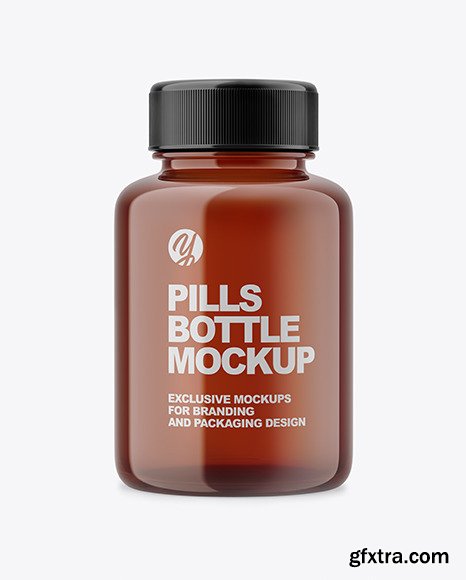 Amber Pills Bottle Mockup 61075