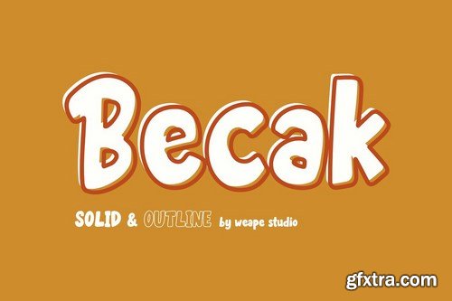 CM - Becak - Solid &amp; Outline Font 5005839