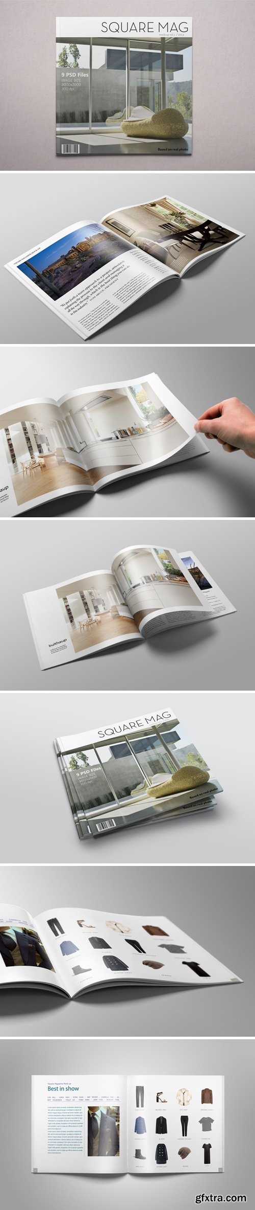 Square Magazine Mock-Up