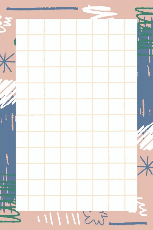 Christmas scribble pattern grid notepaper vector - 1228117