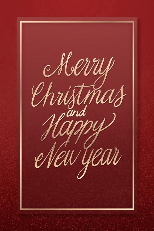 Christmas vintage frame design vector - 1228923