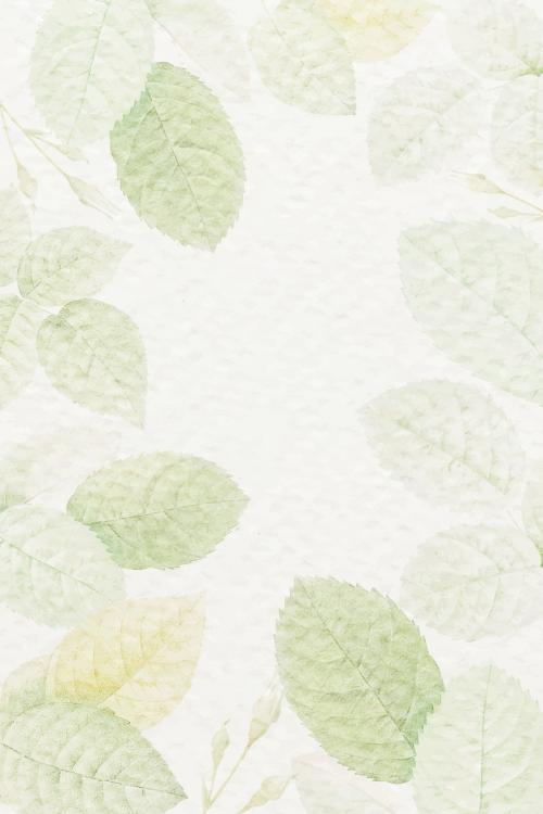 Green foliage patterned background vector - 1214046