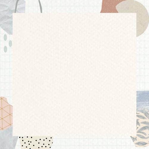 Terrazzo frame on beige background vector - 1214254