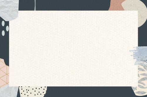 Terrazzo frame on beige background vector - 1214273