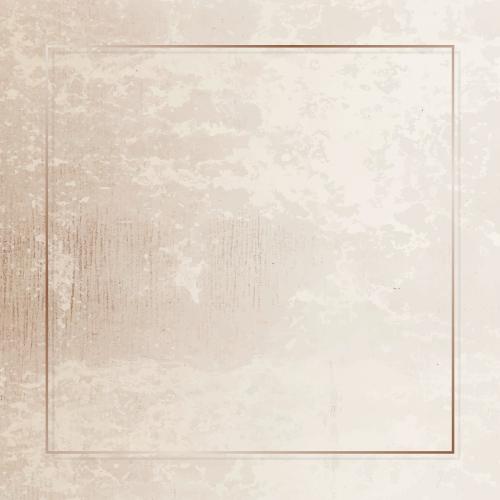 Square gold frame on grunge background vector - 1214786