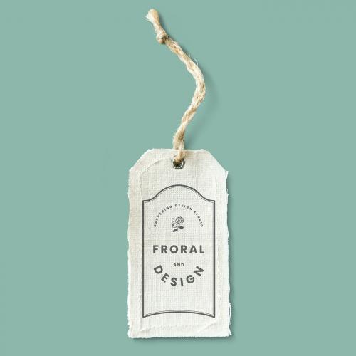 Natural cotton cloth label mockup - 553683