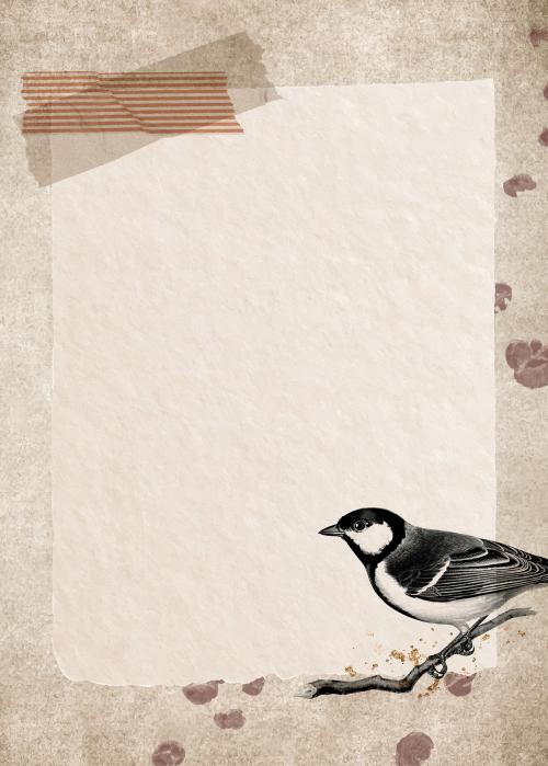 Talgoxe great tit on a grunge brown background vector - 1217368