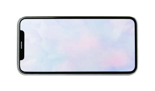 Black cellphone with pastel wallpaper transparent png - 2023080