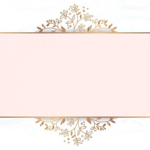 Golden floral elegant frame vector - 1217489