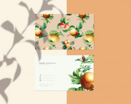 VIntage fruits business card template mockup - 564382