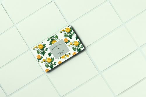 Floral business card template mockup - 564383