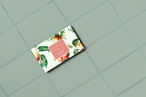 Vintage fruits business card template mockup - 564414