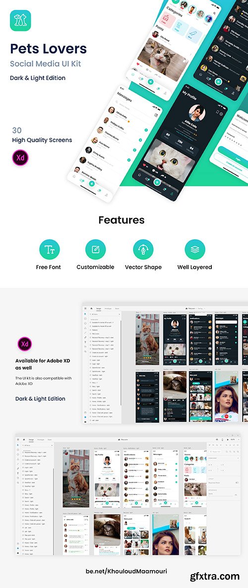 PetsLovers - Social Media app UI Kit