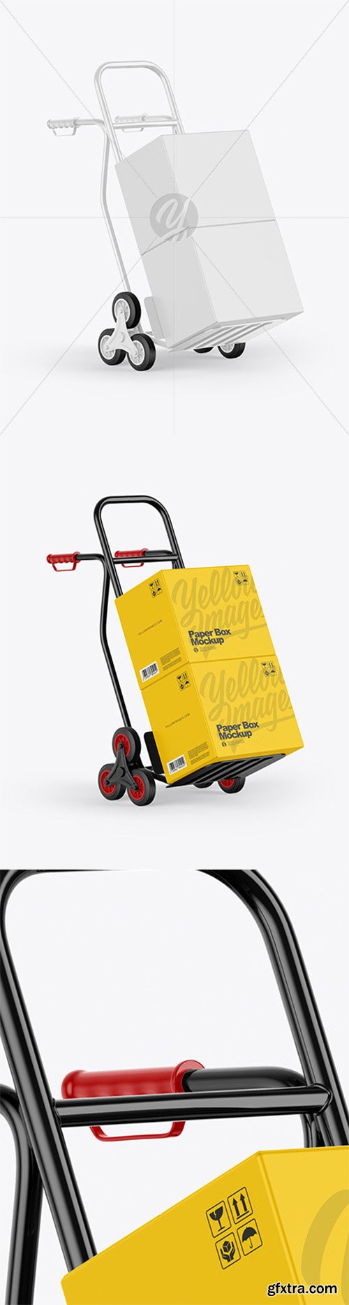 Hand Truck With Boxes Mockup 58380