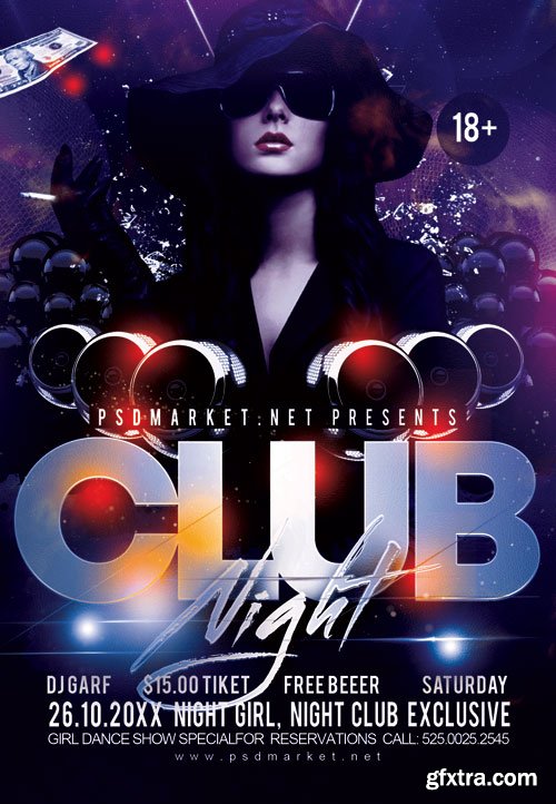 Club night party event - Premium flyer psd template