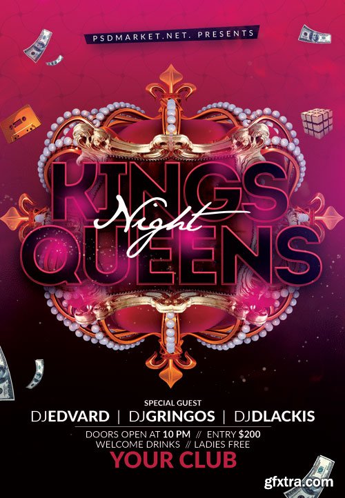 Kings queens night - Premium flyer psd template