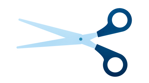 Papercraft blue scissors transparent png - 2026286