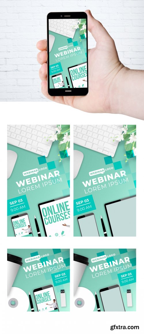 Green Style Webinar Information Social Media Post Layouts 344611462