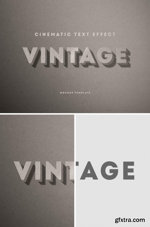 Vintage Hollywood Film Mono Chrome Text Effect Mockup 344588099